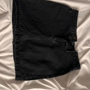 Forever 21 Charcoal Grey Black Denim Mini Skirt Size Small